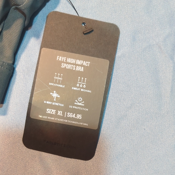 Fabletics Gray Sports Bra with Racerback Design - Picture 2 of 3